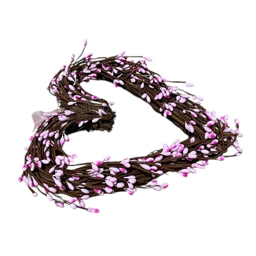 Heart-Shaped Floral Grapevine Valentine’s Day Wreath